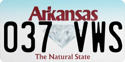 AR license plate 037VWS