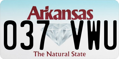 AR license plate 037VWU