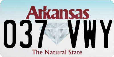 AR license plate 037VWY