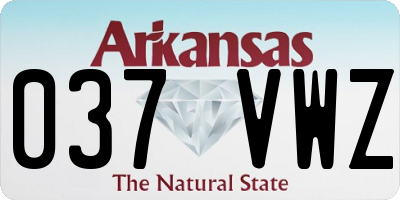 AR license plate 037VWZ