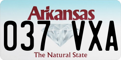 AR license plate 037VXA
