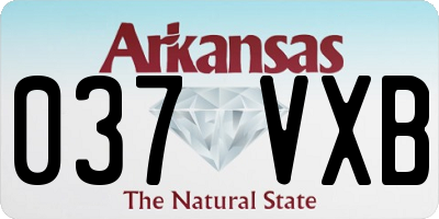 AR license plate 037VXB