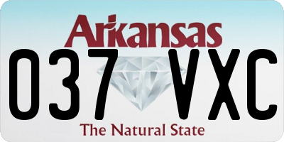 AR license plate 037VXC