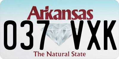 AR license plate 037VXK