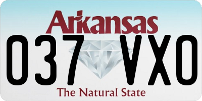 AR license plate 037VXO