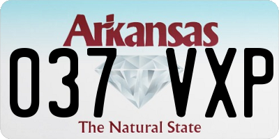 AR license plate 037VXP