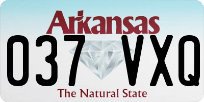 AR license plate 037VXQ