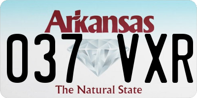 AR license plate 037VXR