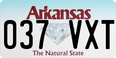 AR license plate 037VXT