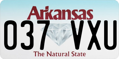 AR license plate 037VXU