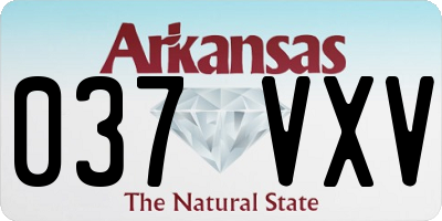 AR license plate 037VXV