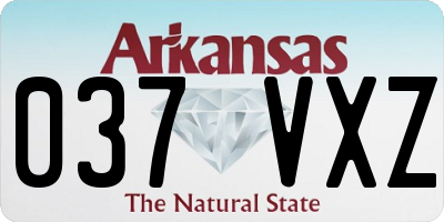 AR license plate 037VXZ