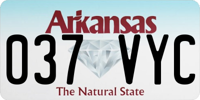AR license plate 037VYC