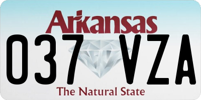 AR license plate 037VZA