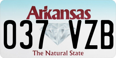 AR license plate 037VZB