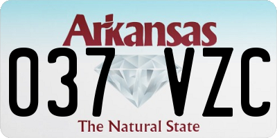 AR license plate 037VZC