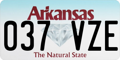 AR license plate 037VZE