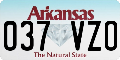 AR license plate 037VZO