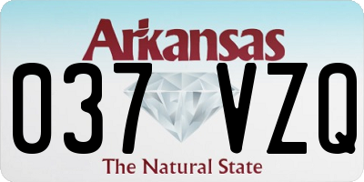 AR license plate 037VZQ