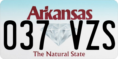 AR license plate 037VZS