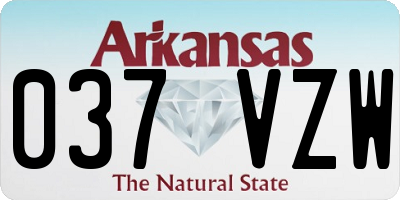 AR license plate 037VZW