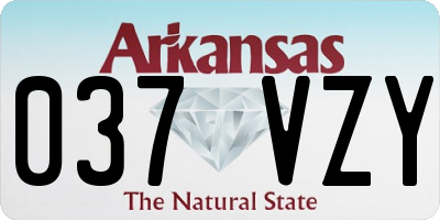 AR license plate 037VZY
