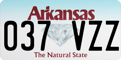 AR license plate 037VZZ
