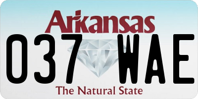 AR license plate 037WAE