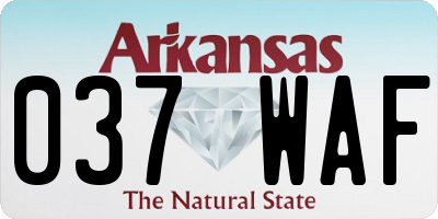 AR license plate 037WAF