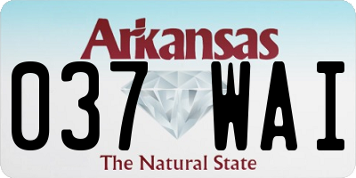 AR license plate 037WAI