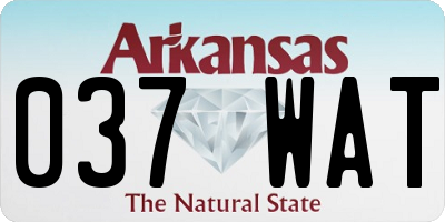 AR license plate 037WAT