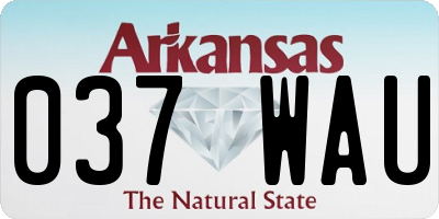 AR license plate 037WAU