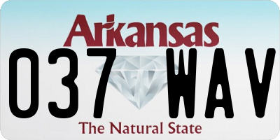 AR license plate 037WAV