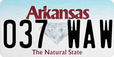 AR license plate 037WAW