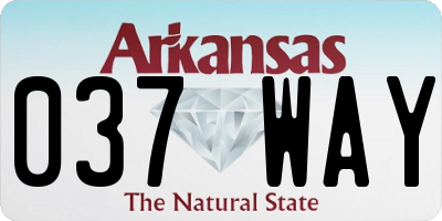 AR license plate 037WAY