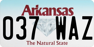 AR license plate 037WAZ