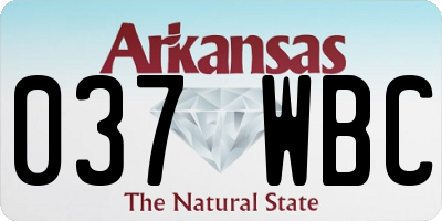AR license plate 037WBC
