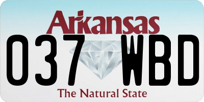 AR license plate 037WBD