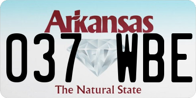 AR license plate 037WBE