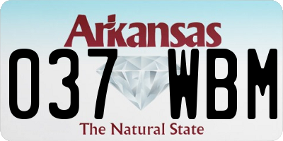 AR license plate 037WBM