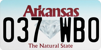 AR license plate 037WBO