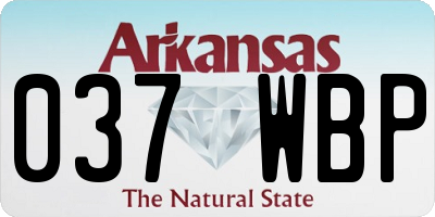 AR license plate 037WBP