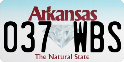 AR license plate 037WBS