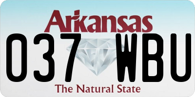 AR license plate 037WBU