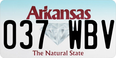 AR license plate 037WBV