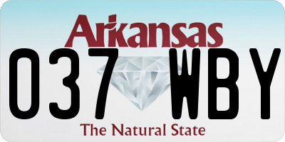 AR license plate 037WBY