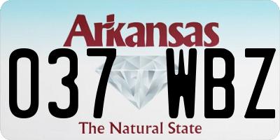 AR license plate 037WBZ