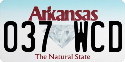 AR license plate 037WCD
