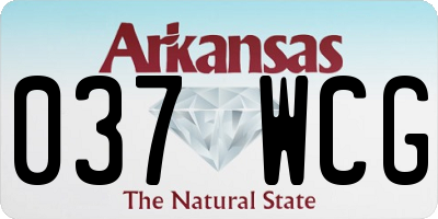 AR license plate 037WCG