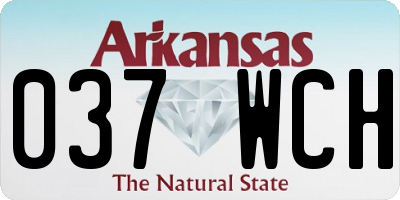 AR license plate 037WCH